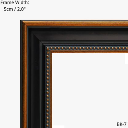 Gold and Black Picture Frame Detail - 5cm Width