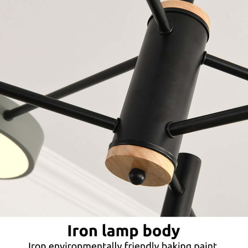 Sienna Pendant Light - Metal and Wood Detail