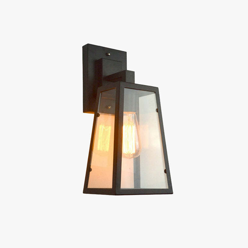 Alessio Retro Industrial Wall Lamp - Metal and Glass