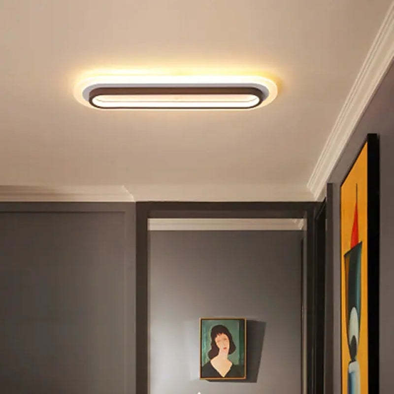 Enzo Modern Linear Ceiling Light installed in hallway