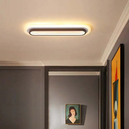 Enzo Modern Linear Ceiling Light installed in hallway