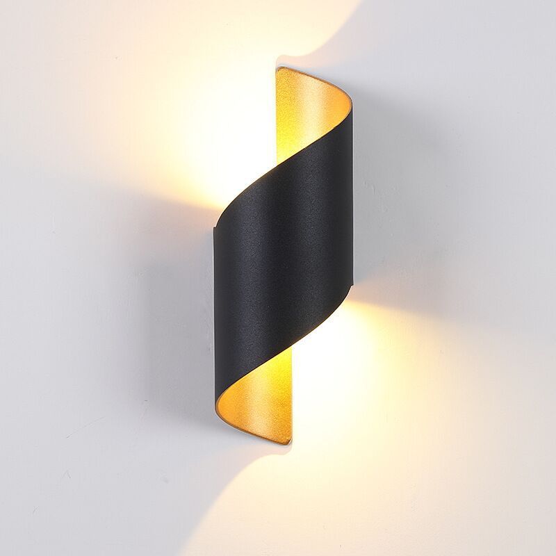 Orr modern black and gold wall sconce. Las Sola lighting.