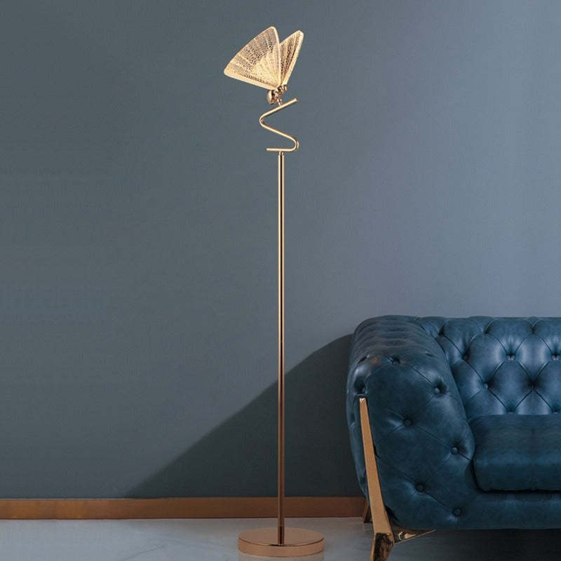 Kady Butterfly Floor Lamp, gold finish, modern living room lighting