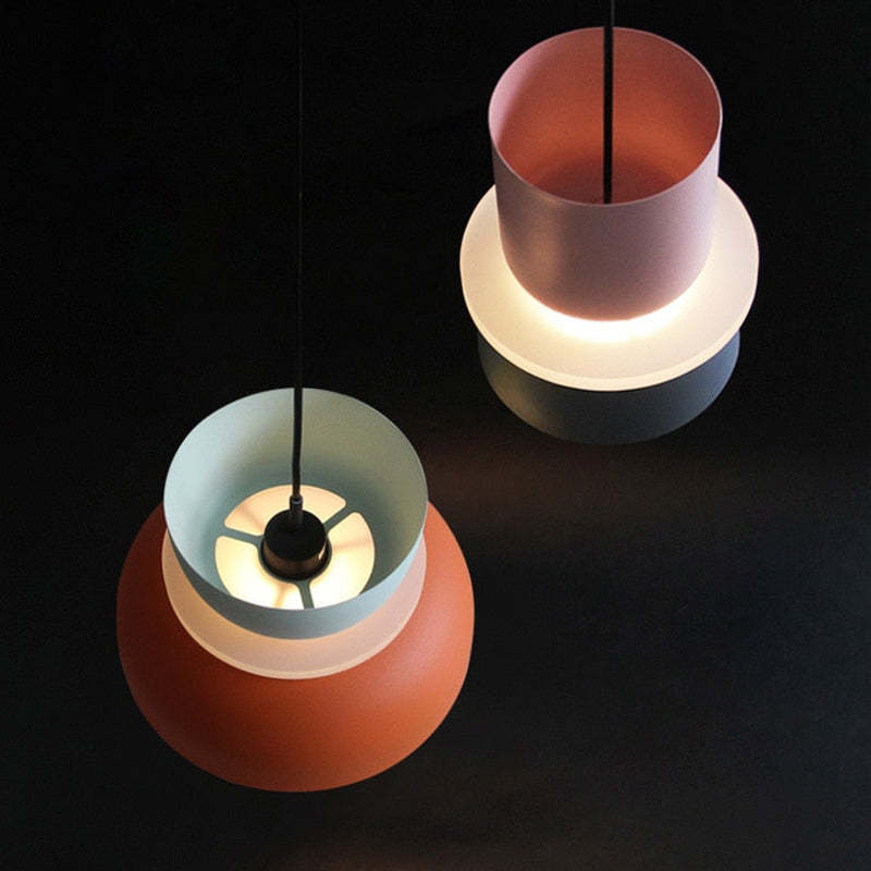 Morandi pendant lights - modern color clash lighting