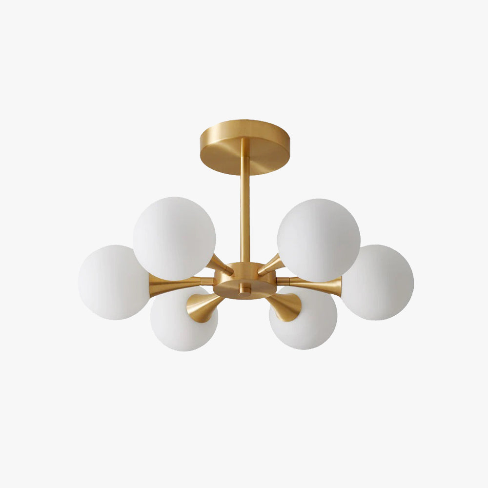 Valentina Pendant Light, Brass and Glass Lighting Fixture