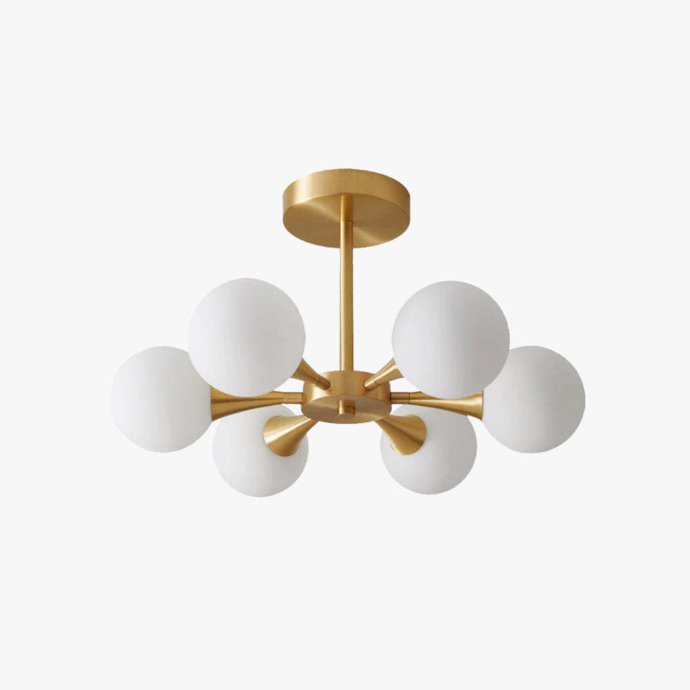 Valentina Pendant Light, Brass and Glass Lighting Fixture