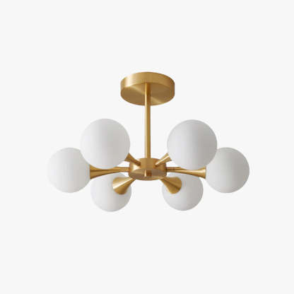 Valentina Pendant Light, Brass and Glass Lighting Fixture