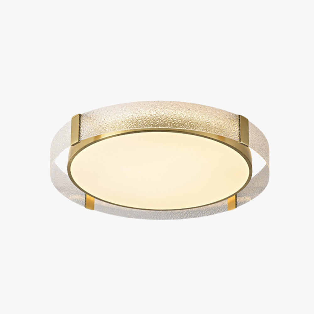 Quinn Modern Round Metal Glass Flush Mount Ceiling Light