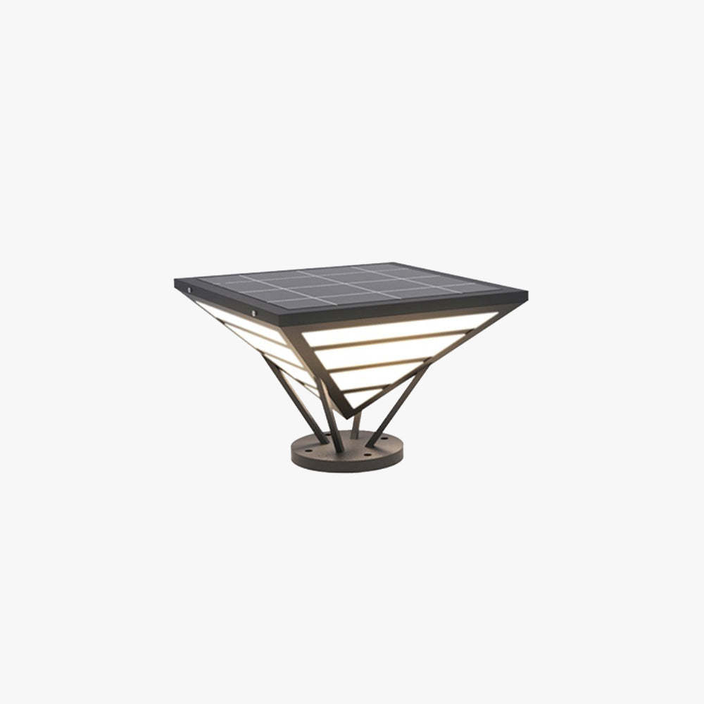 Riley Modern Diamond Metal Outdoor Table Lamps, Warm Light