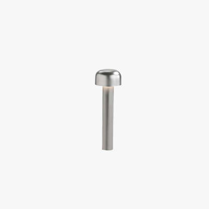 Orr Modern Metal Mushroom Shaped Outdoor Path Light in Silver