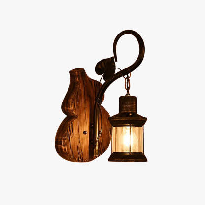 Austin Wall Lamp: Wood and Metal Fixture