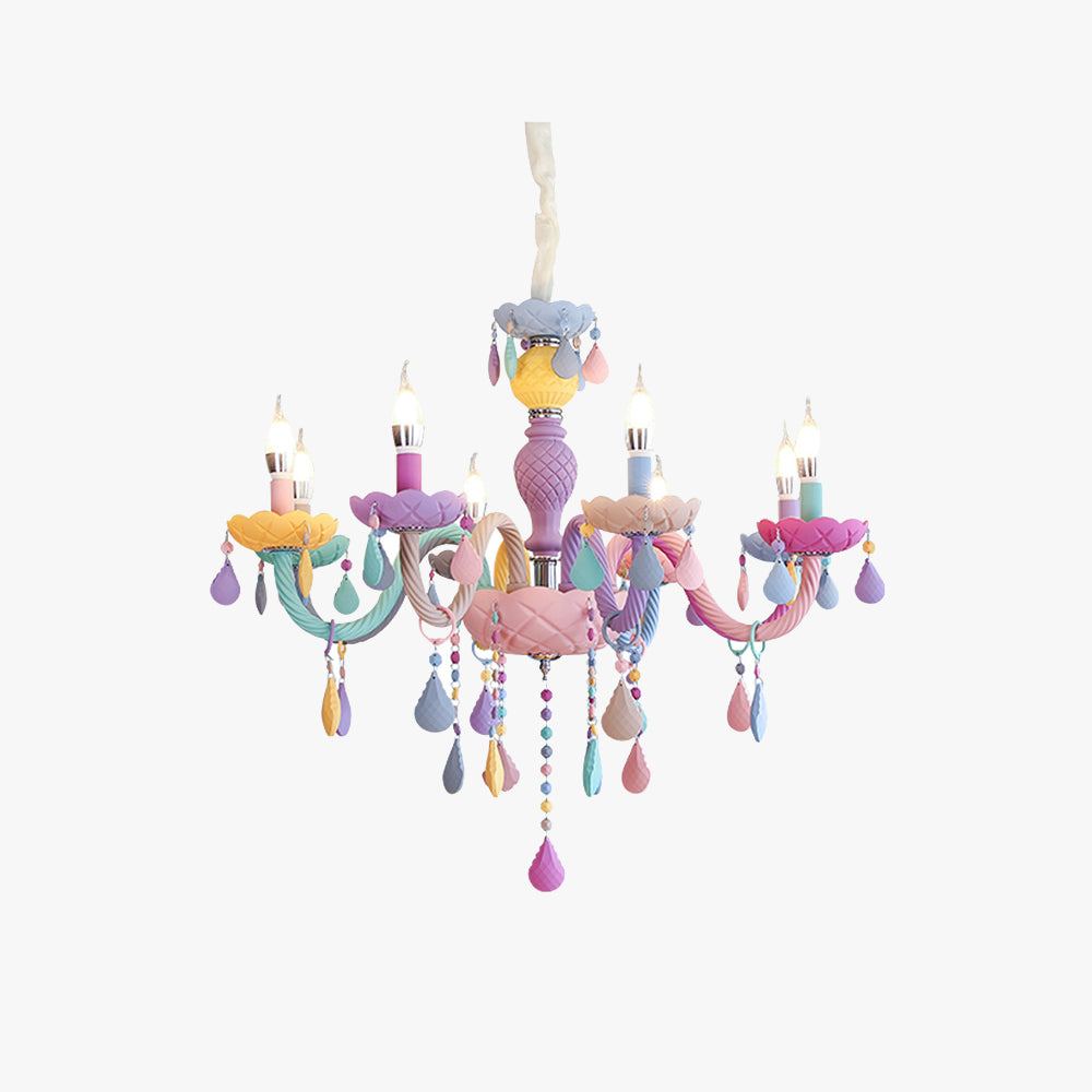 Colorful Morandi Chandelier for Children's Room