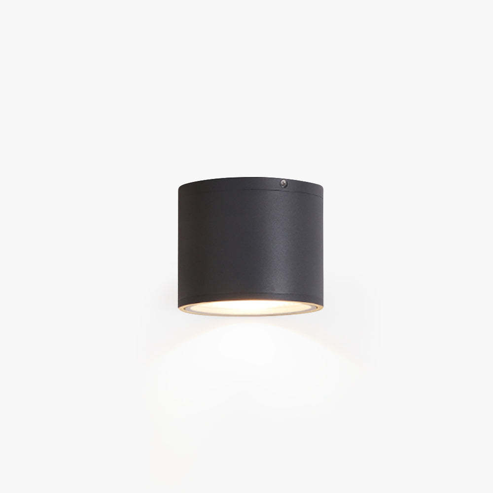 Orr Modern Cylindrical Flush Mount Ceiling Light Metal Glass