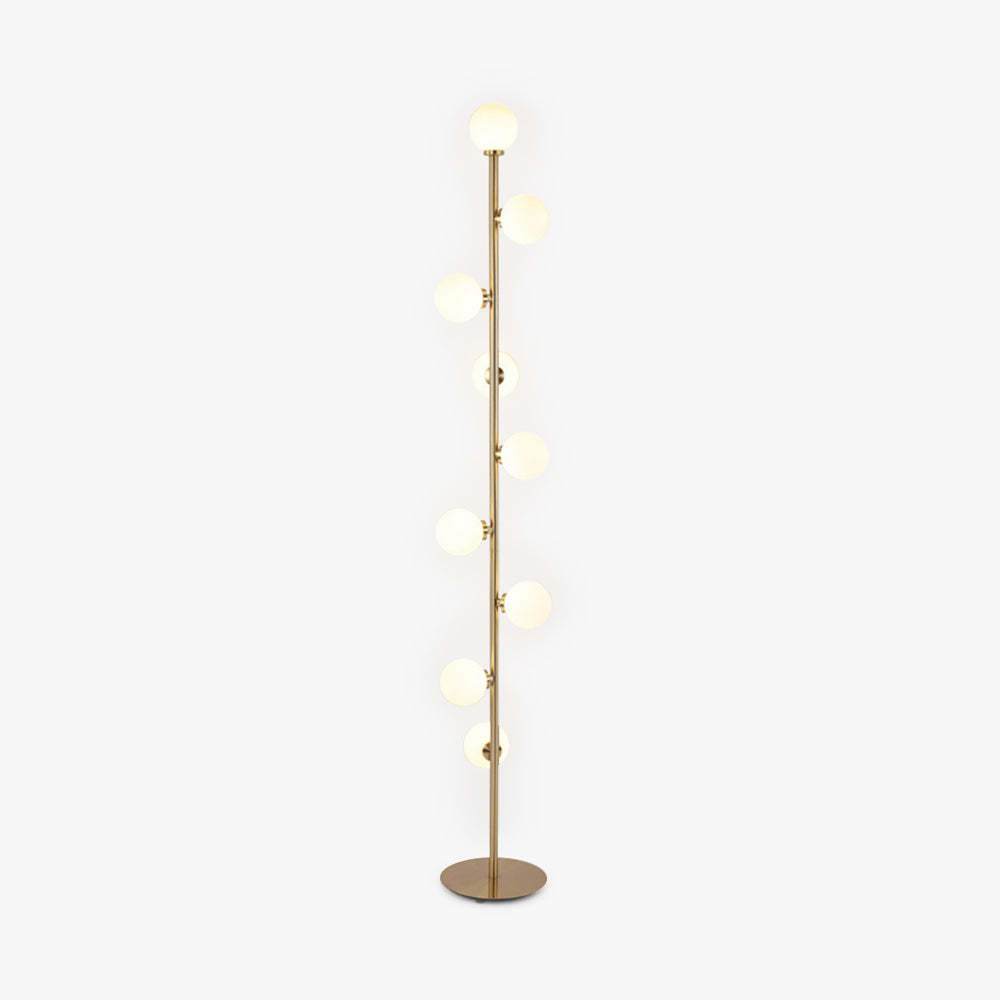 Valentina Globe Glass Slim Floor Lamp, modern living room lighting