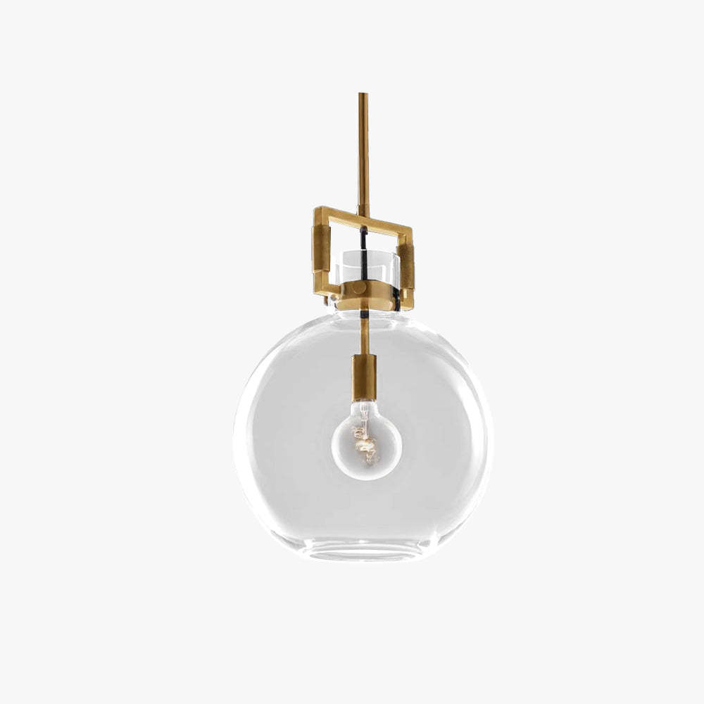 Cairns Brass Pendant Light with Glass Shade