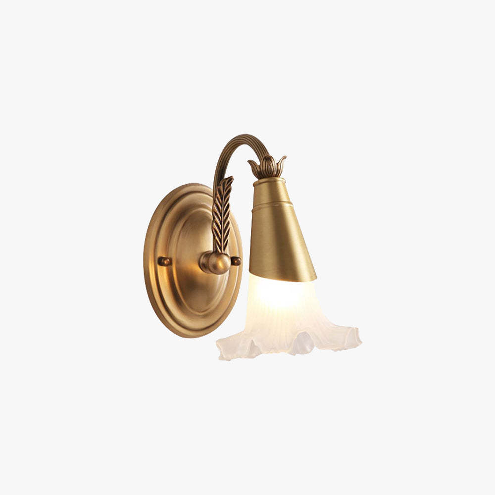 Félicie Nordic Wall Lamp - Retro flower metal glass wall light