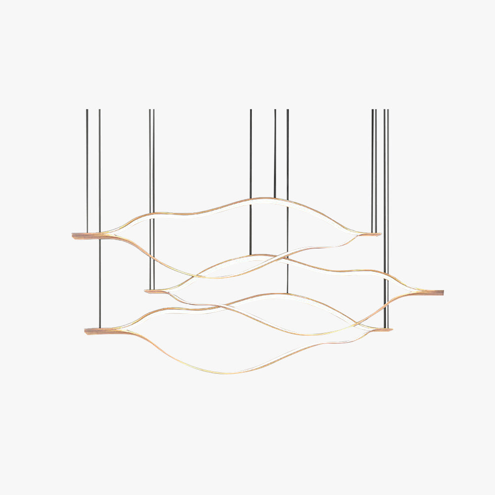 Edge Wave Pendant Light - Modern gold lighting fixture
