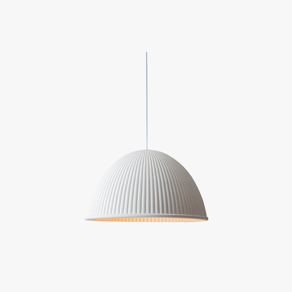 Morandi Modern Semi Resin Pendant Light, White
