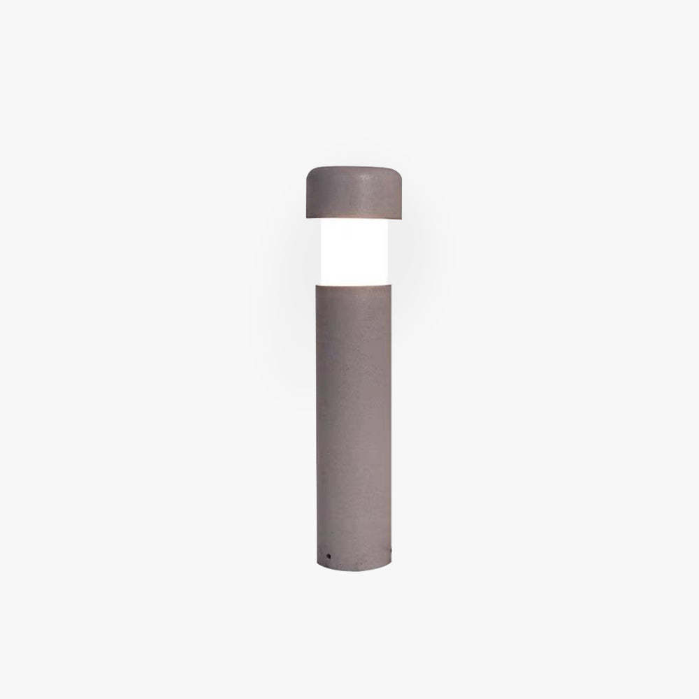 Orr Modern Metal Cylindrical Outdoor Path Light in Gray