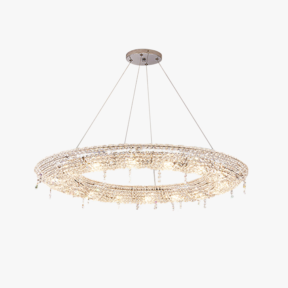Kristy Luxury Round Crystal Pendant Light