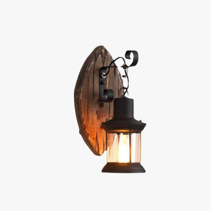 Austin Wall Lamp Leaf Shape Vintage Wood/Metal