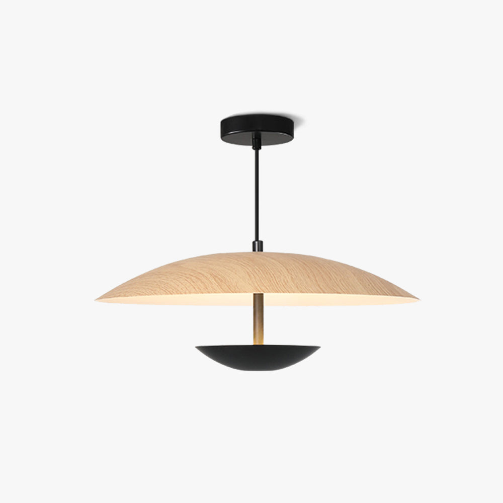 Carins Nordic LED Frisbee Pendant Light Wood Bedroom - Modern lighting fixture