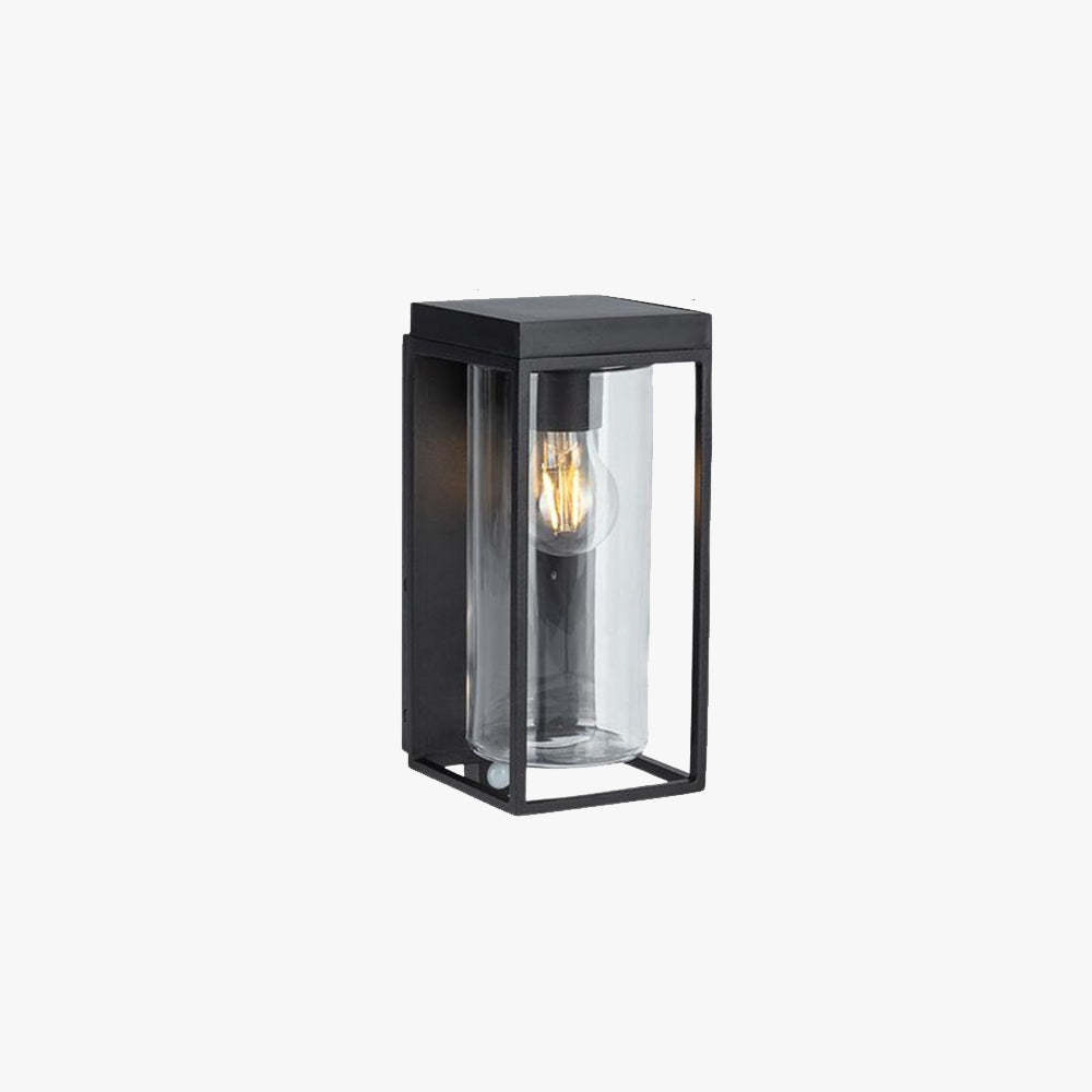 Orr Modern Outdoor Wall Lamp Orr Modern Rectangular Solar Waterproof Metal Glass Outdoor Wall Lamp