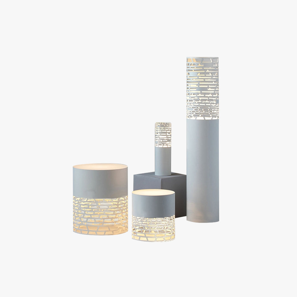 Pena Modern Metal Cylindrical Outdoor Path Lights
