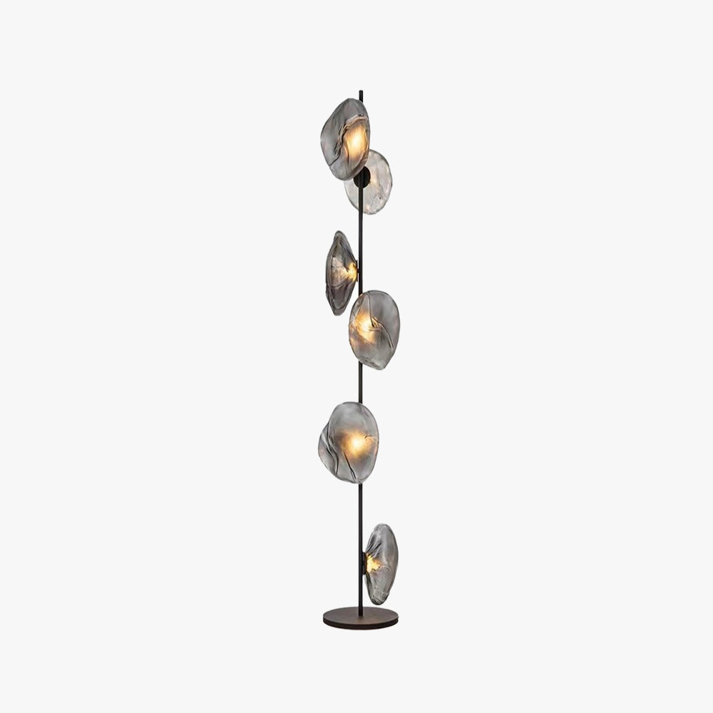 Byers Luxury Floor Lamp with Glass Flower Shades