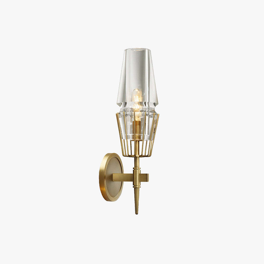 Blair Vintage Wall Lamp with Metal and Glass