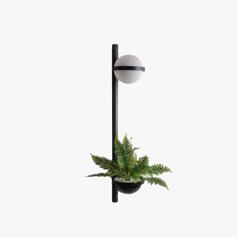 Valentina Modern Outdoor Wall Lamp with Plant Pot