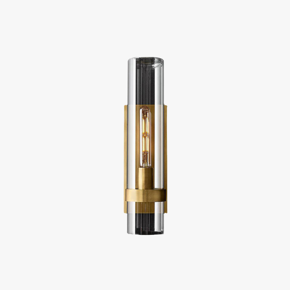 Leigh Glass Cylinder Wall Light Silver