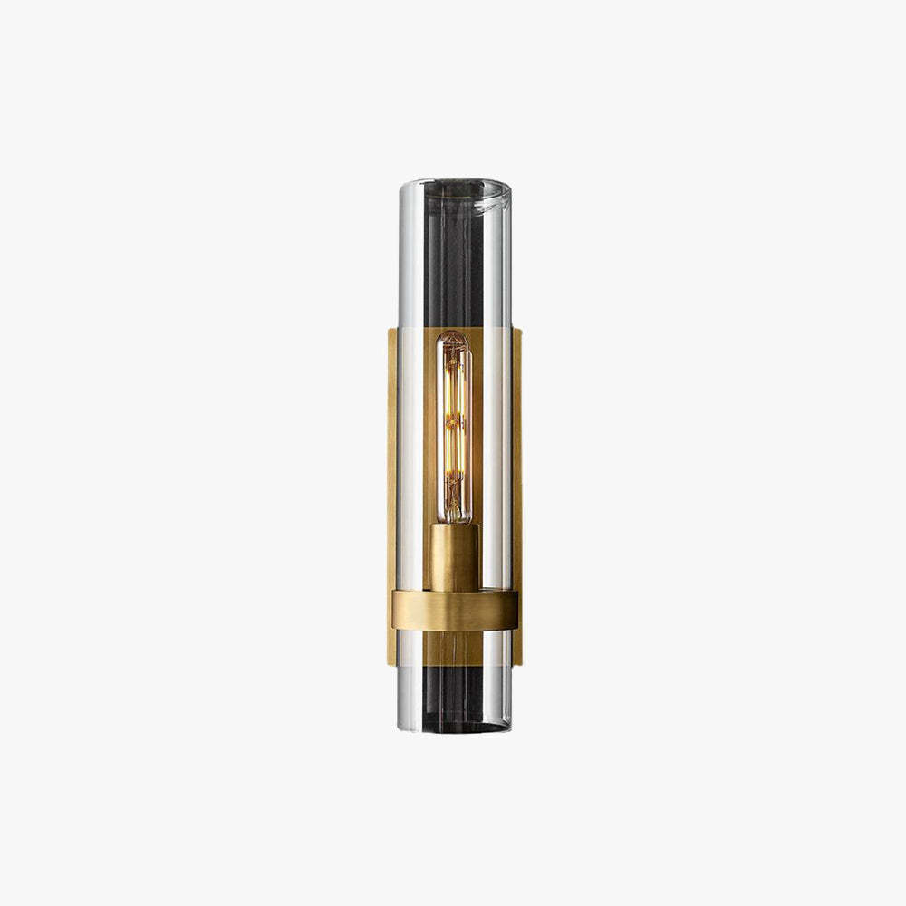 Leigh Glass Cylinder Wall Light Silver