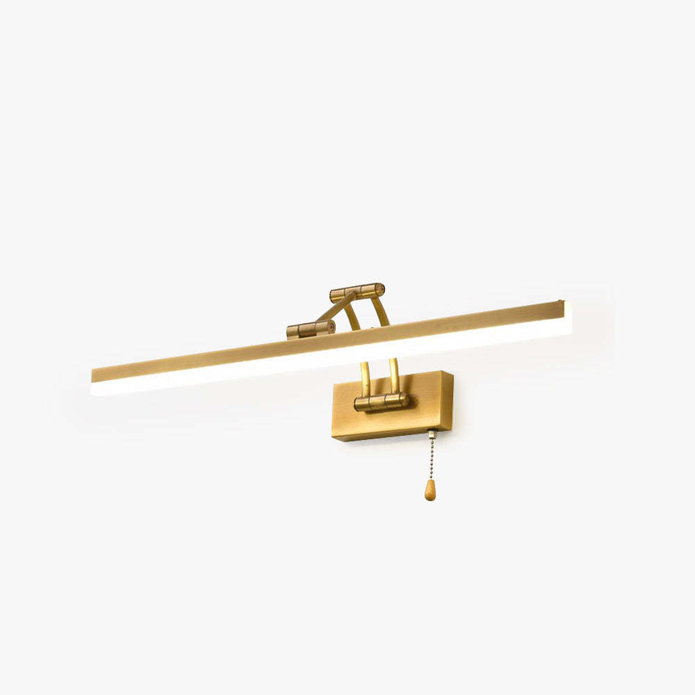 Gold Leigh Linear Arc Light Pole Metal Vanity Wall Lamp