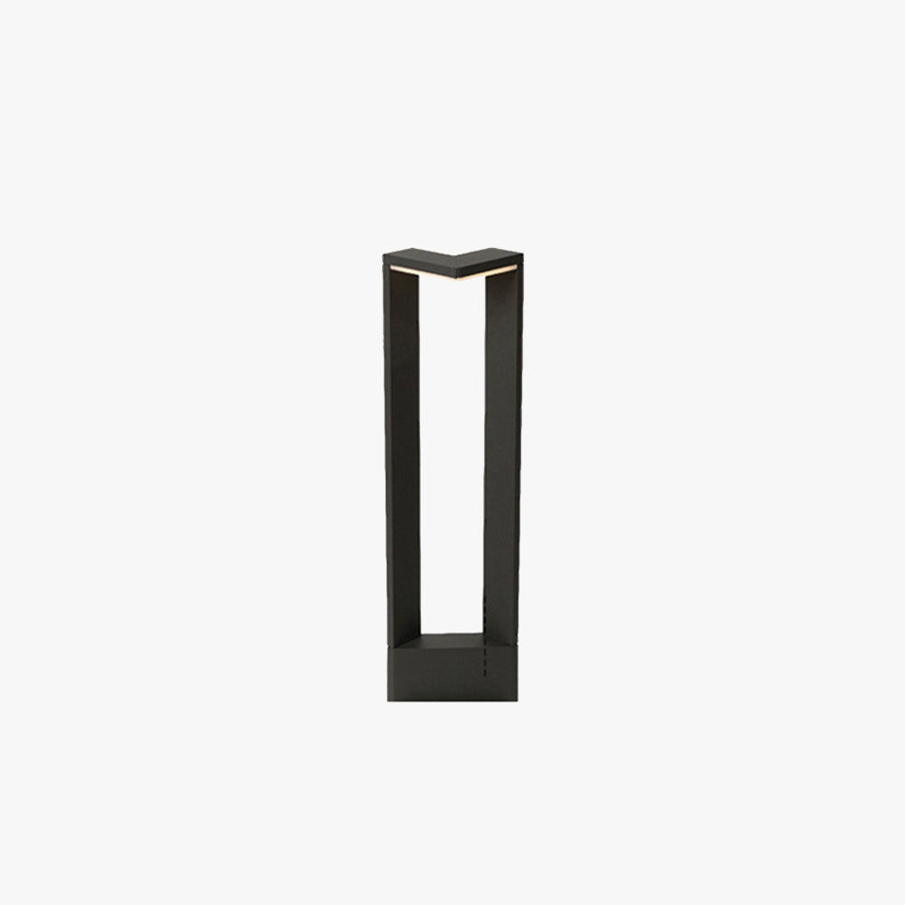 Orr Minimalist Metal Right-angle Shaped Outdoor Path Light