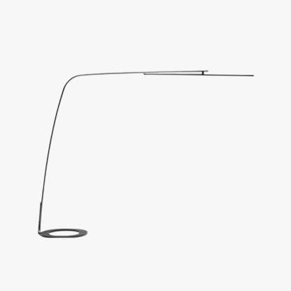 Edge minimalist floor lamp, black metal