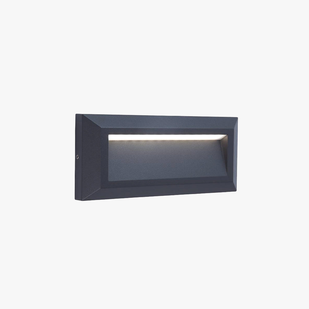Modern metal outdoor step light