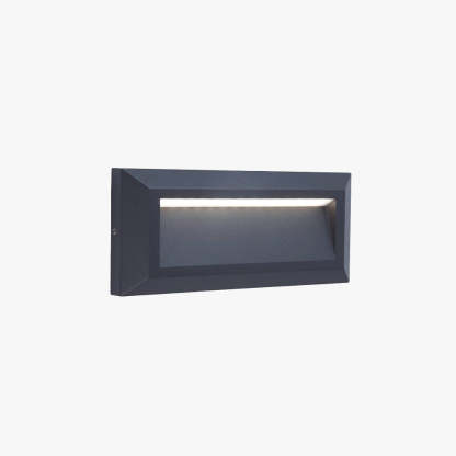 Modern metal outdoor step light