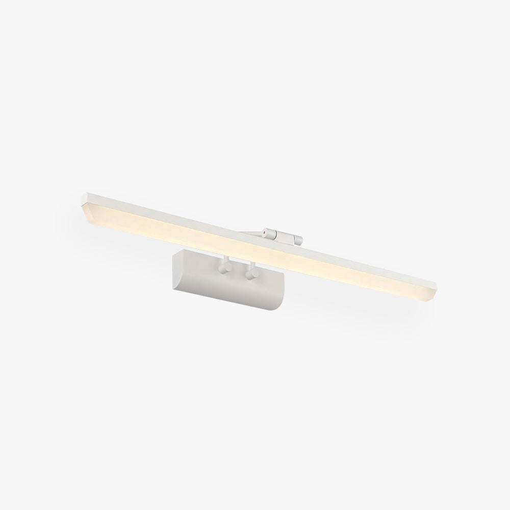 Leigh Minimalist Rectangular LED Wall Lamp - White, for bedroom or bathroom