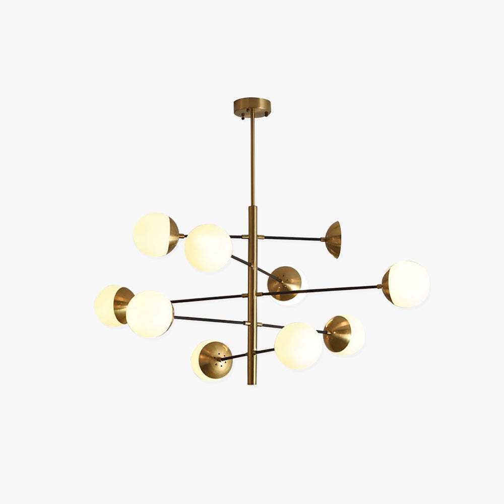 Valentina Nordic Multi Globe Metal Glass Pendant Light