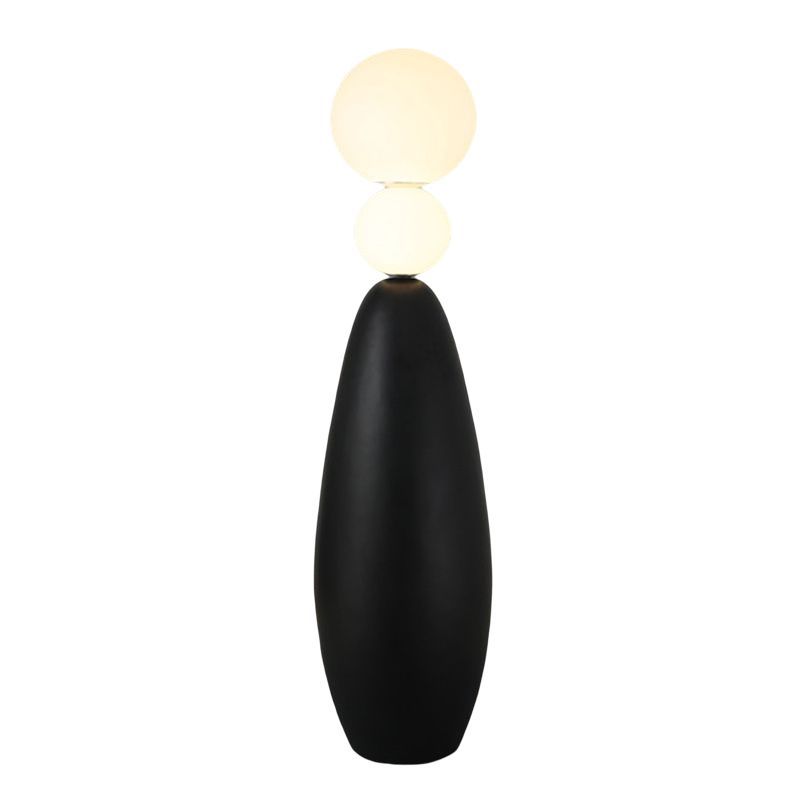 Valentina modern floor lamp: resin base with glass ball lights.
