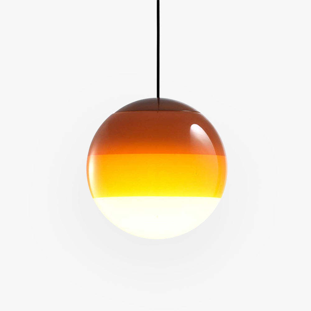 Hailie orange glass pendant light. Contemporary Las Sola lighting.