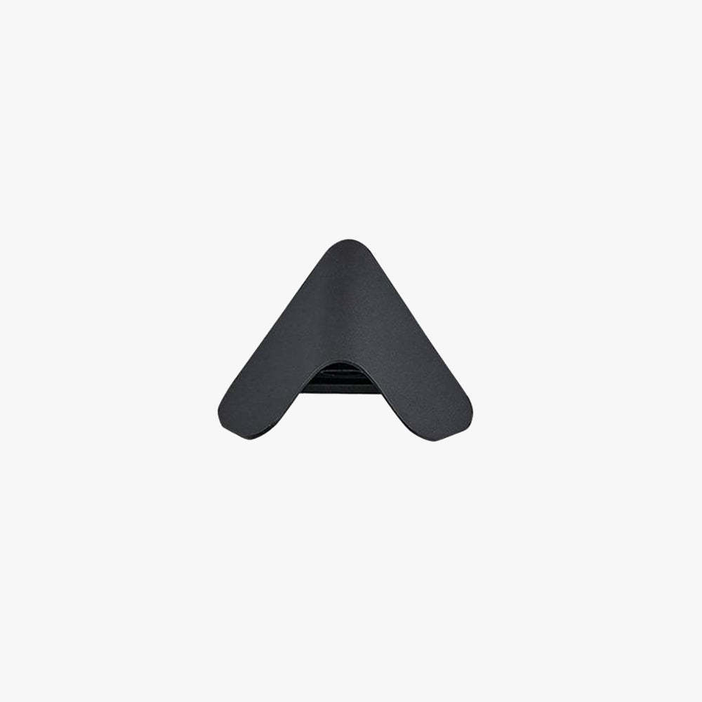 Orr Minimalist Triangle Metal Outdoor Wall Lamp Black