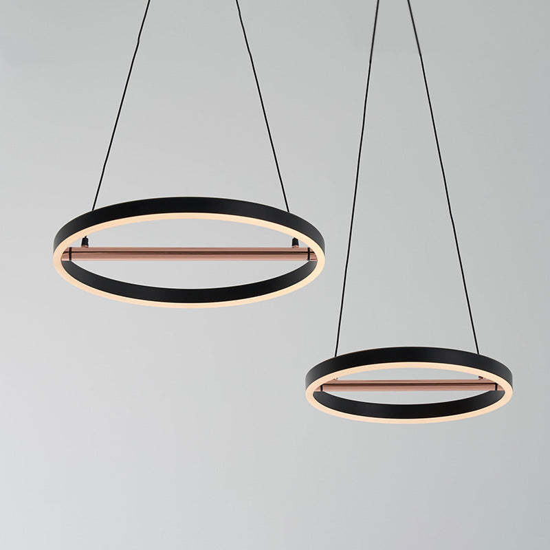 Hailie Modern LED Pendant Light, Black and Copper, Lassola