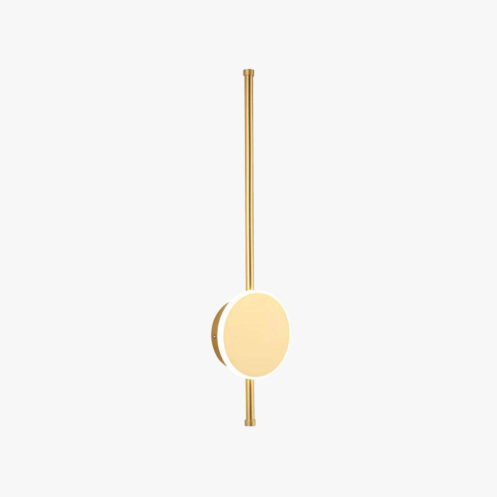 Edge Modern Round Linear Metal Wall Lamp - Gold