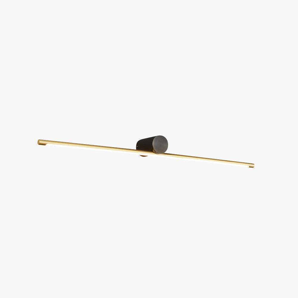 Leigh Minimalist Linear Acrylic Wall Lamp - Gold and Black