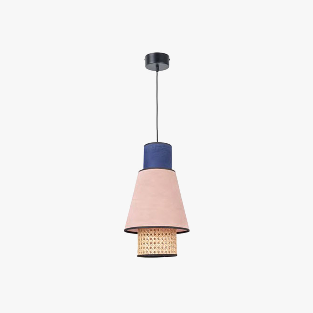 Ritta fabric rattan pendant light