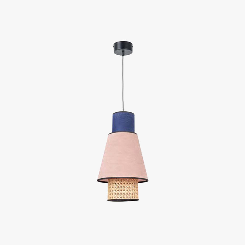 Ritta fabric rattan pendant light