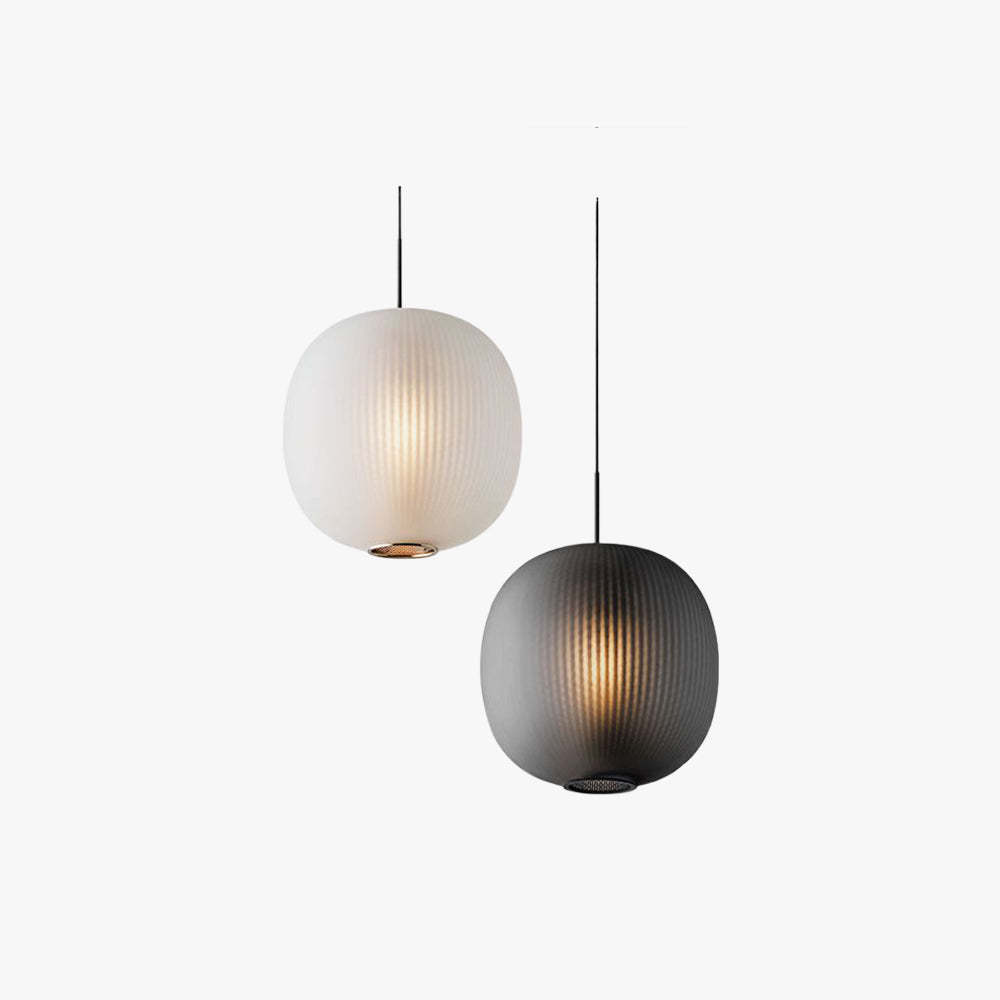 Hailie Frosted Glass Pendant Lights in white and black