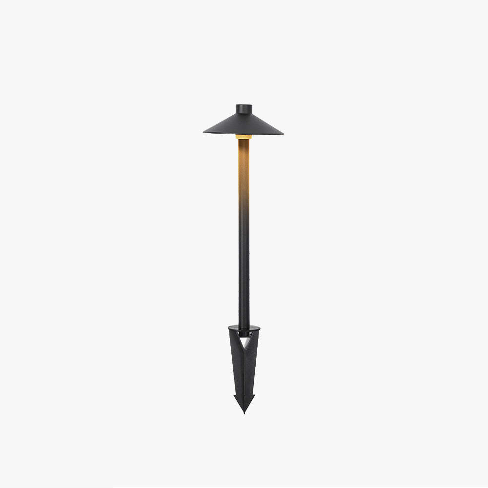 Carins Contemporary Metal Cap-Shaped Outdoor Path Light